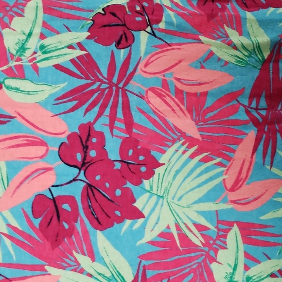 Lands' End Cotton Jersey Sleeveless Tropical Print SwimSuit Cover-up Size M/L - Picture 6 of 10